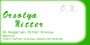 orsolya mitter business card